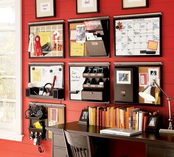Bright Red Home Office
