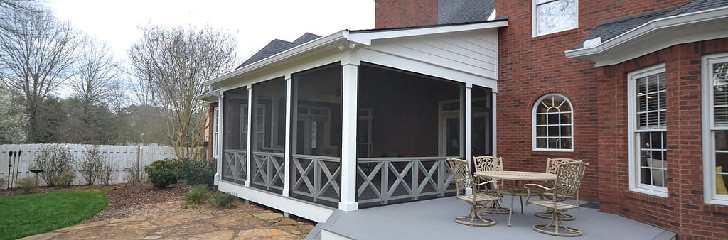 Custom Built Screened Porch In Whittington Creek Enhances Outdoor Living Space