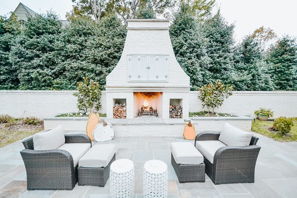 An Outdoor Fireplace Addition Just In Time For Football (And Fairies)