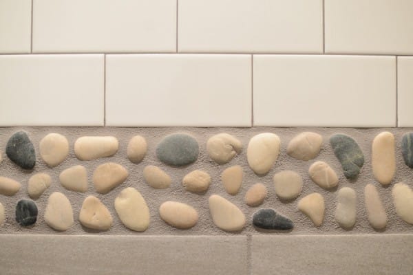 Master Bathroom Shower Stone Detail